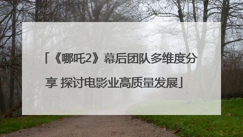 《哪吒2》幕后团队多维度分享 探讨电影业高质量发展