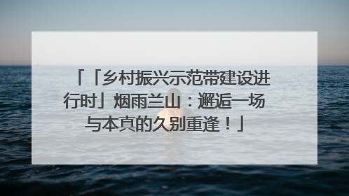 「乡村振兴示范带建设进行时」烟雨兰山：邂逅一场与本真的久别重逢！