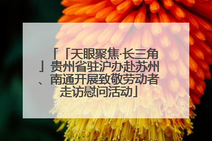 「天眼聚焦·长三角」贵州省驻沪办赴苏州、南通开展致敬劳动者走访慰问活动