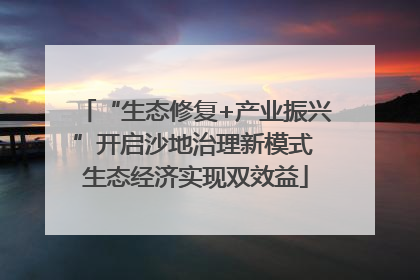 “生态修复+产业振兴”开启沙地治理新模式 生态经济实现双效益