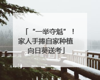 “一举夺魁”！家人手捧自家种植向日葵送考