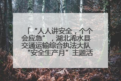 “人人讲安全，个个会应急”，湖北浠水县交通运输综合执法大队“安全生产月”主题活动取得成效