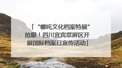 “哪吒文化档案特展”抢眼！四川宜宾翠屏区开展国际档案日宣传活动