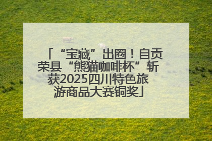 “宝藏”出圈！自贡荣县“熊猫咖啡杯”斩获2025四川特色旅游商品大赛铜奖
