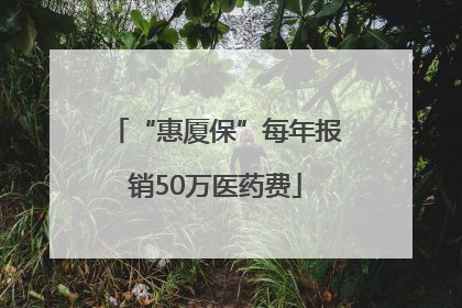“惠厦保”每年报销50万医药费