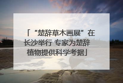 “楚辞草木画展”在长沙举行 专家为楚辞植物提供科学考据