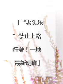 “老头乐”禁止上路行驶！一地最新明确