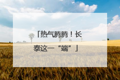 热气腾腾！长泰这一“端”