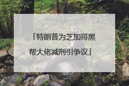 特朗普为芝加哥黑帮大佬减刑引争议
