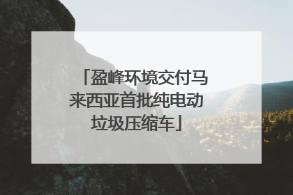 盈峰环境交付马来西亚首批纯电动垃圾压缩车