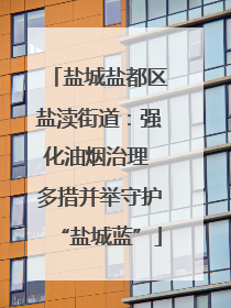 盐城盐都区盐渎街道：强化油烟治理 多措并举守护“盐城蓝”