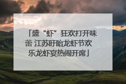 盛“虾”狂欢打开味蕾 江苏盱眙龙虾节欢乐龙虾宴热闹开席