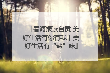 看海报读自贡 美好生活有你有我｜美好生活有“盐”味