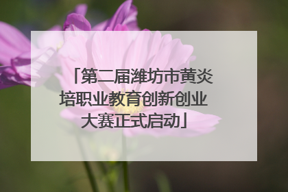 第二届潍坊市黄炎培职业教育创新创业大赛正式启动