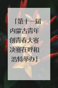第十一届内蒙古青年创青春大赛决赛在呼和浩特举办