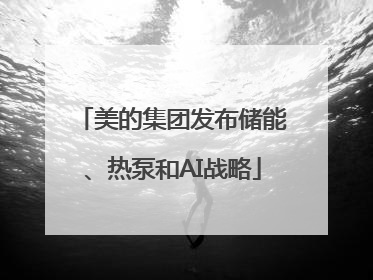 美的集团发布储能、热泵和AI战略