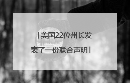 美国22位州长发表了一份联合声明