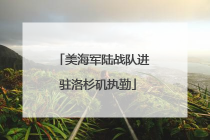 美海军陆战队进驻洛杉矶执勤