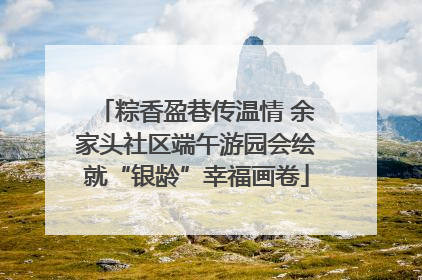 粽香盈巷传温情 余家头社区端午游园会绘就“银龄”幸福画卷