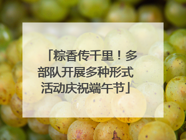 粽香传千里！多部队开展多种形式活动庆祝端午节