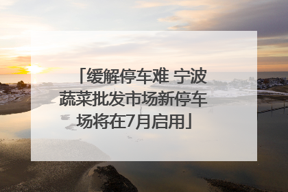 缓解停车难 宁波蔬菜批发市场新停车场将在7月启用