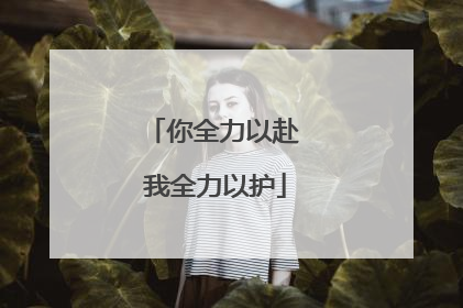 你全力以赴 我全力以护
