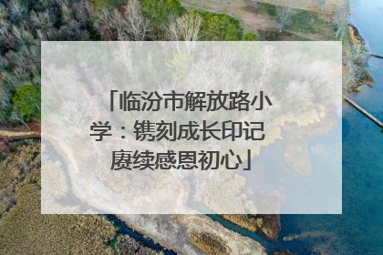 临汾市解放路小学：镌刻成长印记 赓续感恩初心