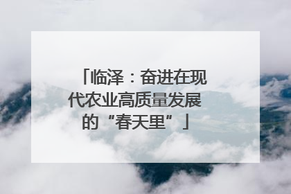 临泽：奋进在现代农业高质量发展的“春天里”
