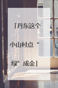 丹东这个小山村点“绿”成金