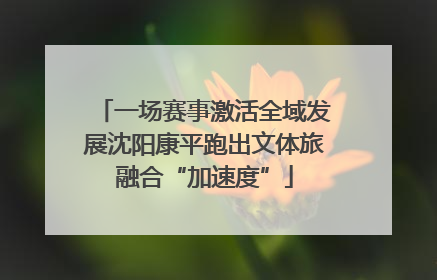 一场赛事激活全域发展沈阳康平跑出文体旅融合“加速度”