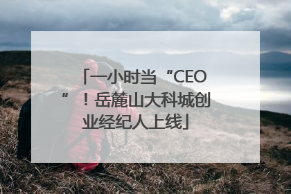 一小时当“CEO”！岳麓山大科城创业经纪人上线