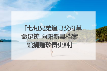 七旬兄弟追寻父母革命足迹 向阳新县档案馆捐赠珍贵史料