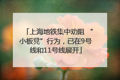 上海地铁集中劝阻 “小板凳”行为，已在9号线和11号线展开
