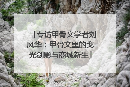 专访甲骨文学者刘风华：甲骨文里的戈光剑影与商城新生