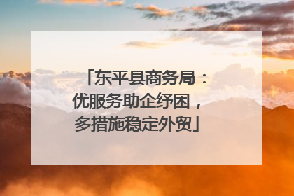 东平县商务局：优服务助企纾困，多措施稳定外贸
