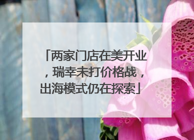 两家门店在美开业，瑞幸未打价格战，出海模式仍在探索