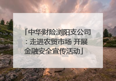 中华财险浏阳支公司：走进农贸市场 开展金融安全宣传活动