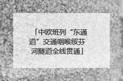 中欧班列“东通道”交通咽喉绥芬河隧道全线贯通