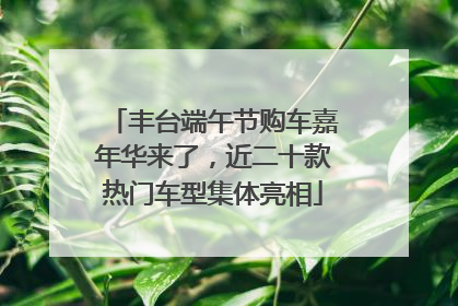 丰台端午节购车嘉年华来了，近二十款热门车型集体亮相