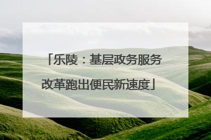 乐陵：基层政务服务改革跑出便民新速度