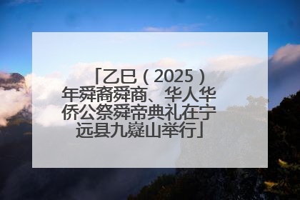 乙巳（2025）年舜裔舜商、华人华侨公祭舜帝典礼在宁远县九嶷山举行