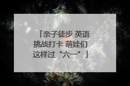 亲子徒步 英语挑战打卡 萌娃们这样过“六一”
