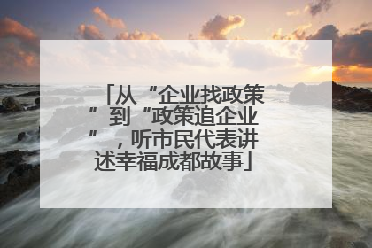 从“企业找政策”到“政策追企业”，听市民代表讲述幸福成都故事