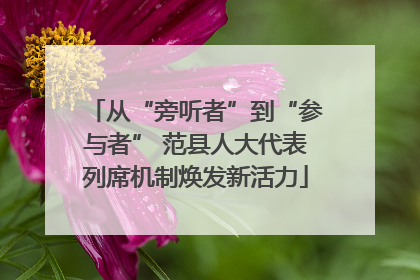 从“旁听者”到“参与者” 范县人大代表列席机制焕发新活力