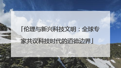 伦理与新兴科技文明：全球专家共议科技时代的道德边界