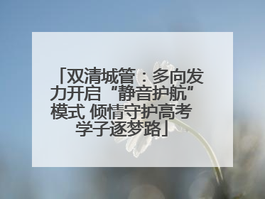 双清城管：多向发力开启“静音护航”模式 倾情守护高考学子逐梦路