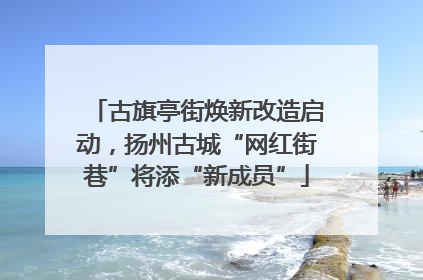 古旗亭街焕新改造启动，扬州古城“网红街巷”将添“新成员”