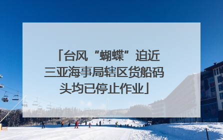 台风“蝴蝶”迫近 三亚海事局辖区货船码头均已停止作业