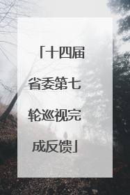 十四届省委第七轮巡视完成反馈