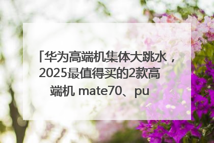 华为高端机集体大跳水，2025最值得买的2款高端机 mate70、pura70如何选？